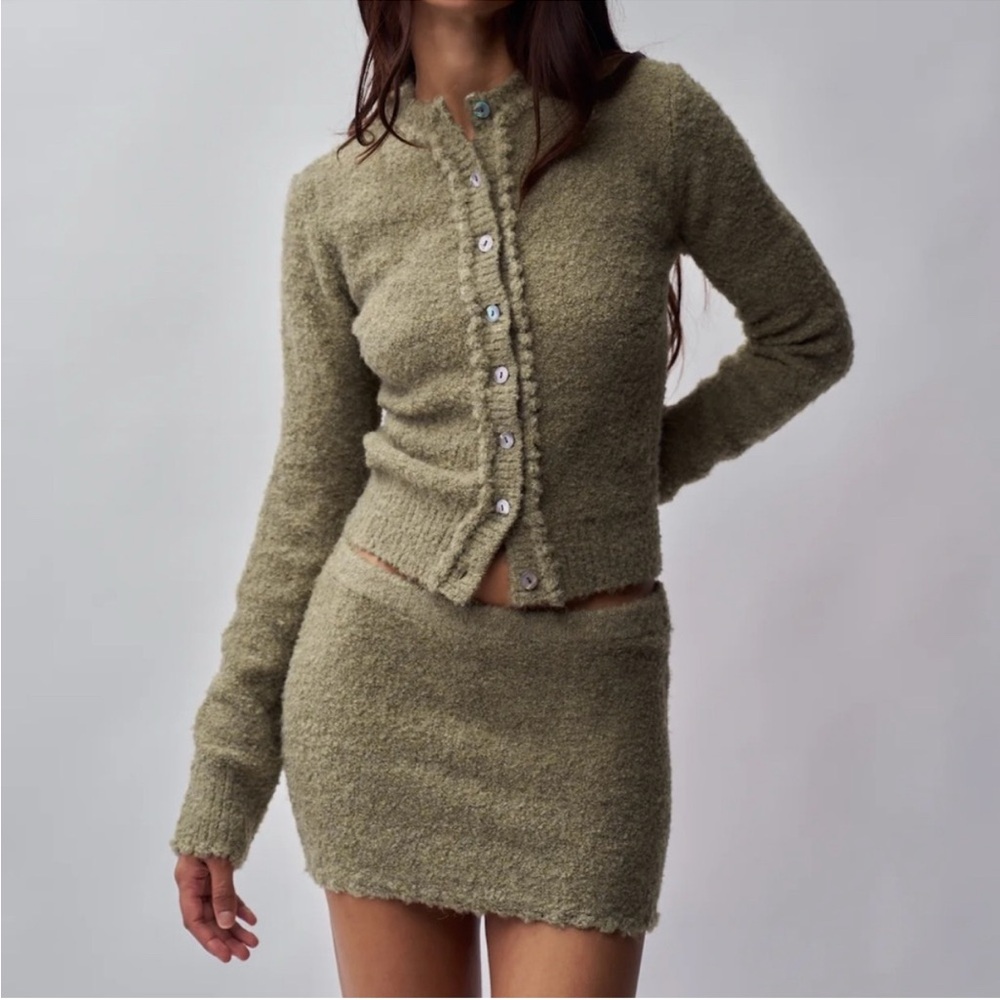 Danielle Guizio Olive Mini Skirt